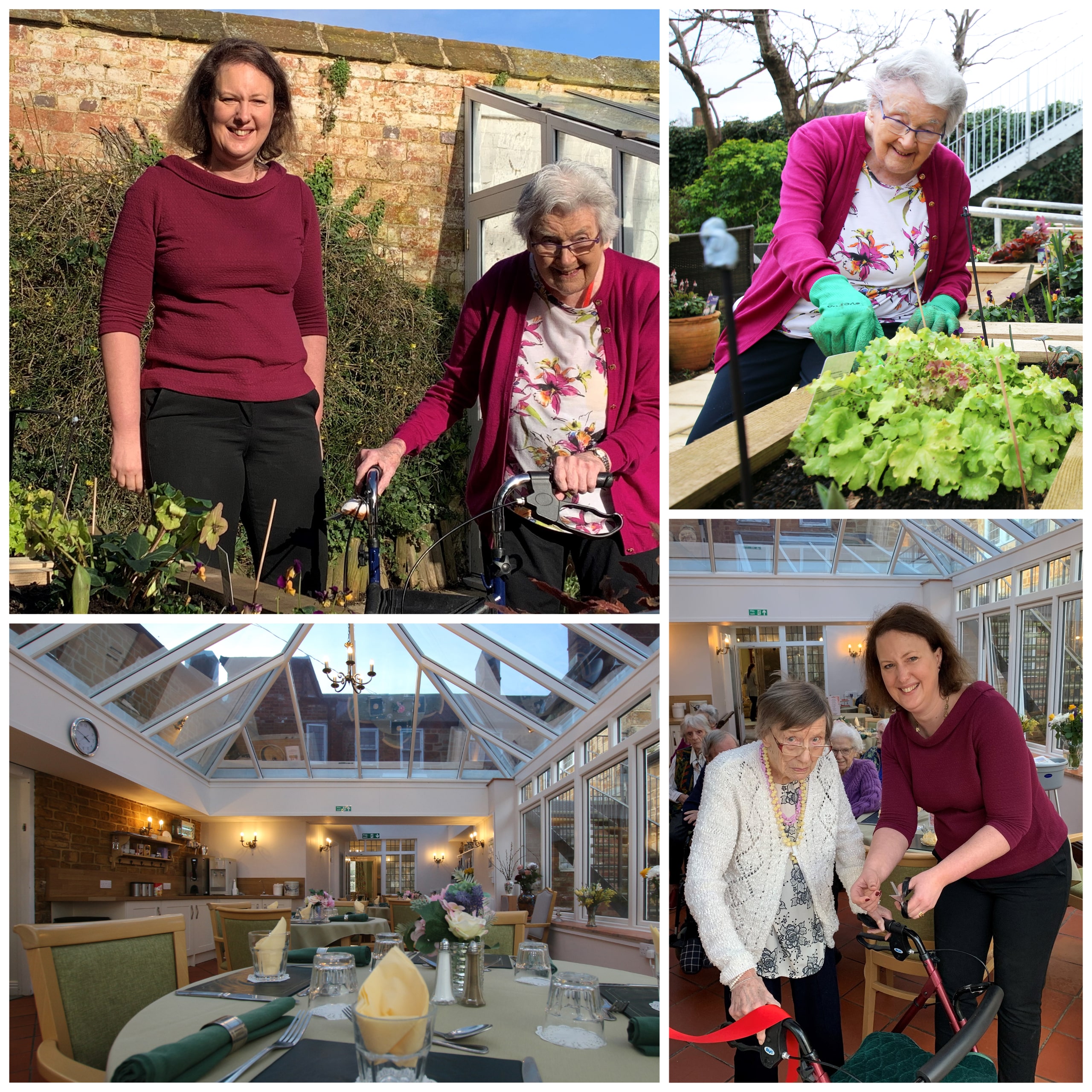 Residents Joan Hearmon, 99, and Edna Sewell, 94, join Victoria Prentis, MP for Banbury, on a tour of the Featherton House refurbishments.