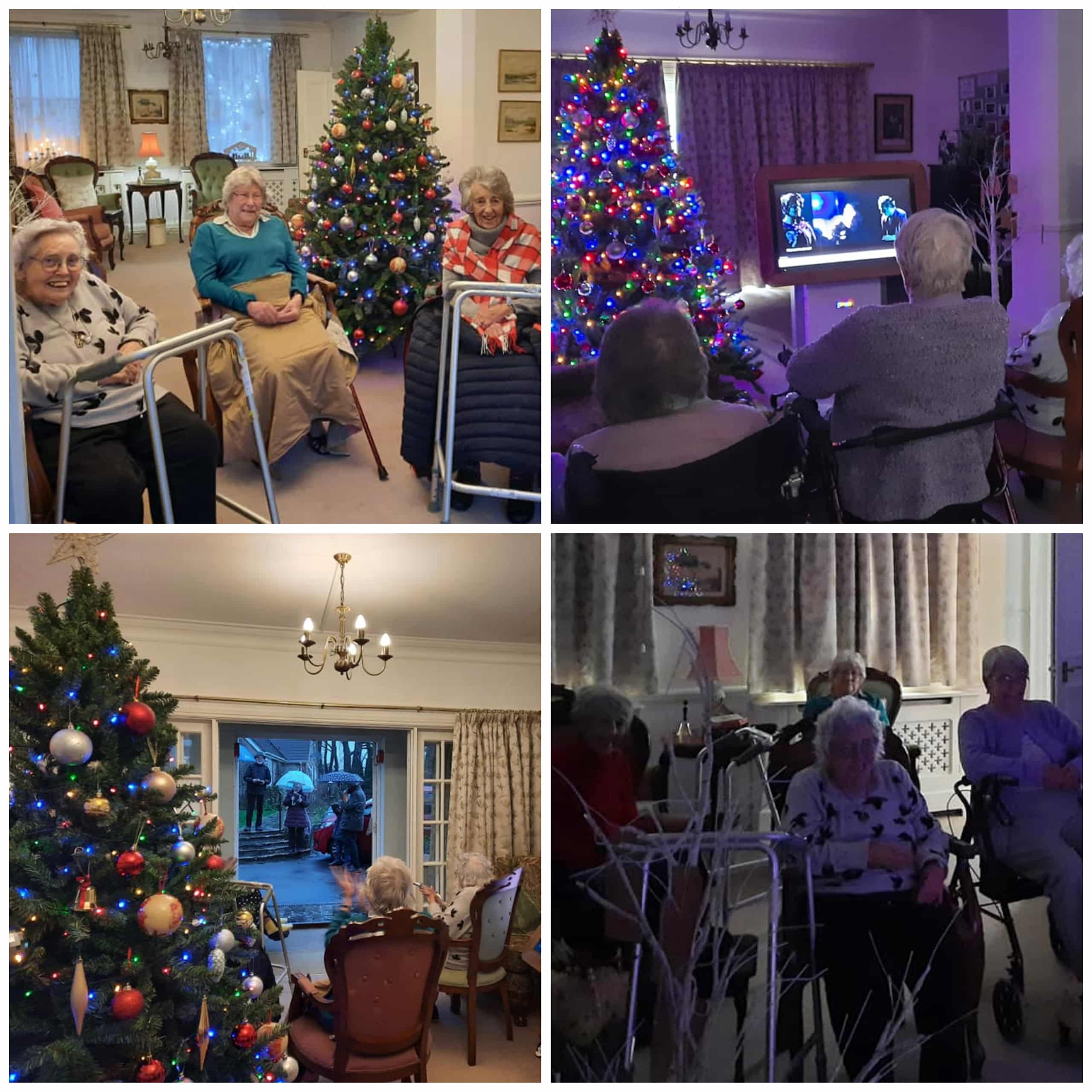 The residents of Wren House Care Home in Warminster enjoy socially-distanced and virtual Christmas conerts.