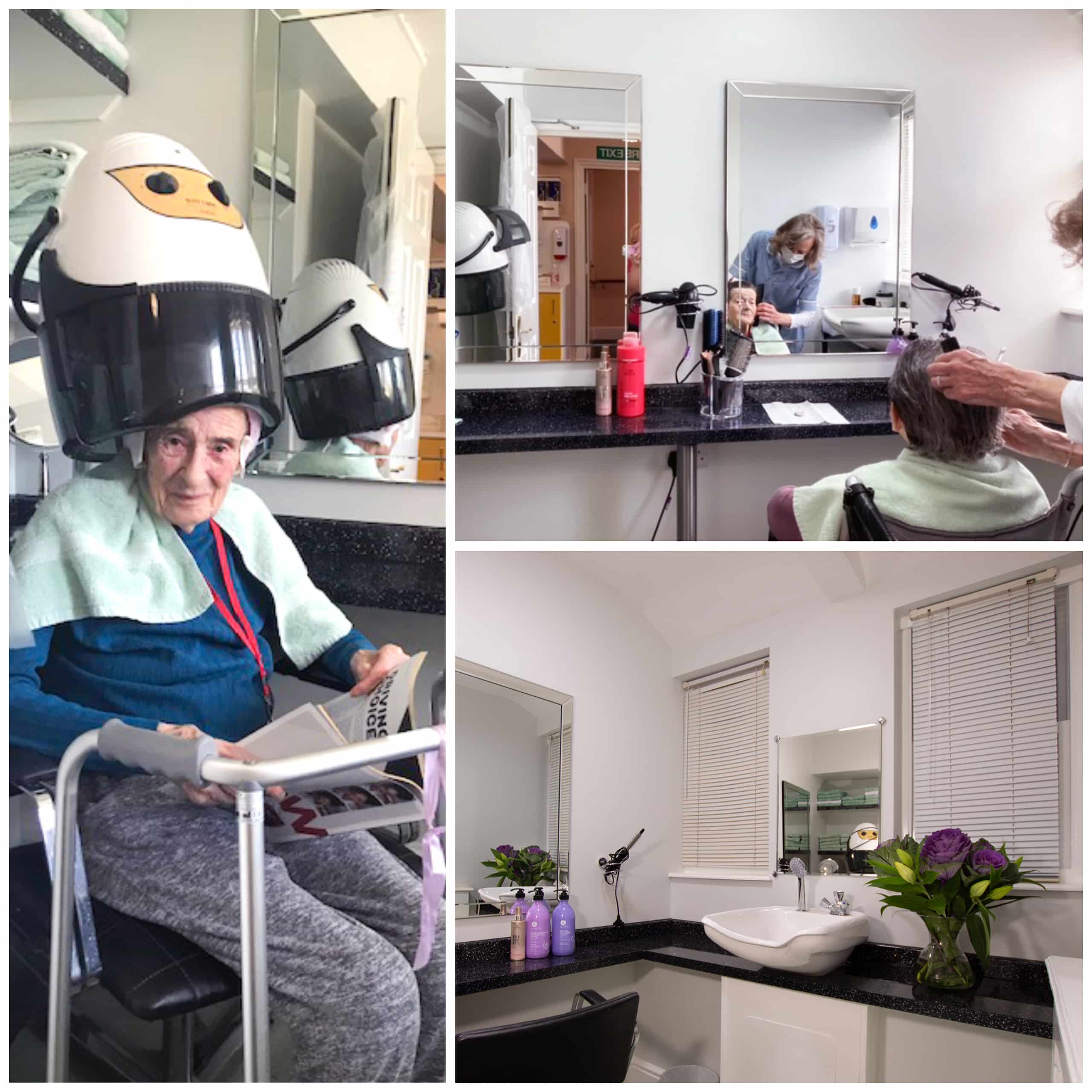 Deddington care home residents enjoy a cut and blow dry from their hairdresser in Featherton House's new-look salon.