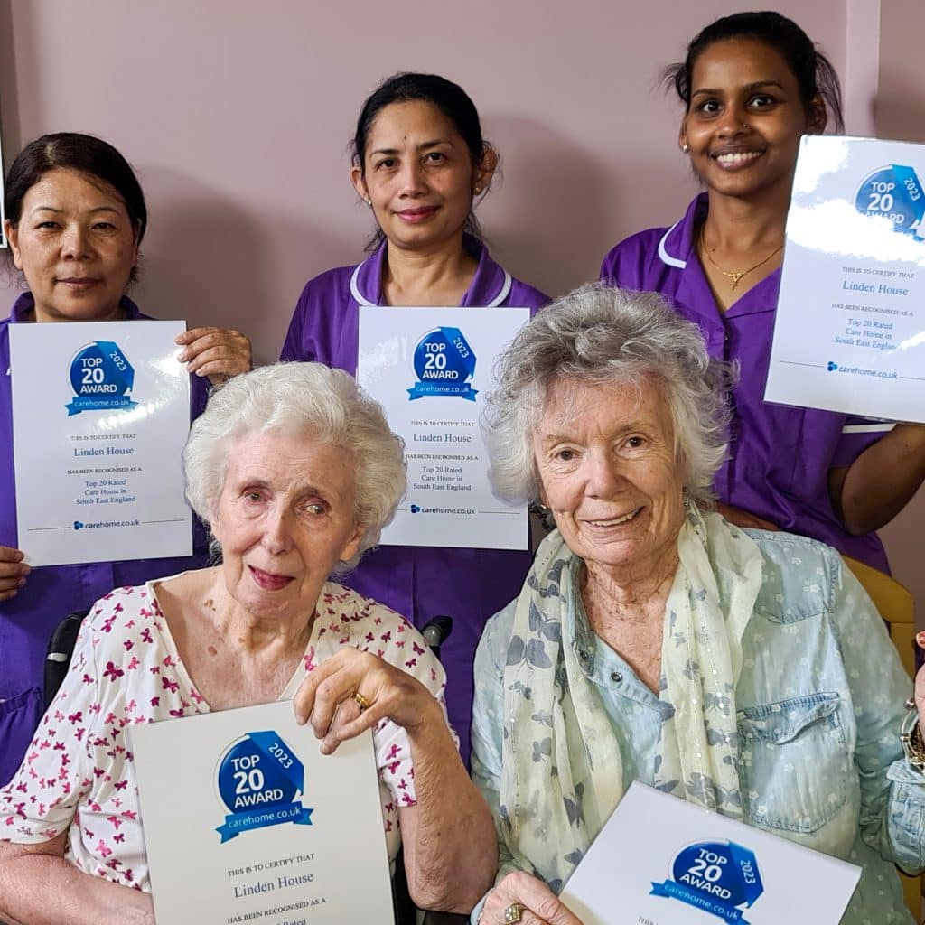 Linden House Rated One of the Top 20 Care Homes in the South East