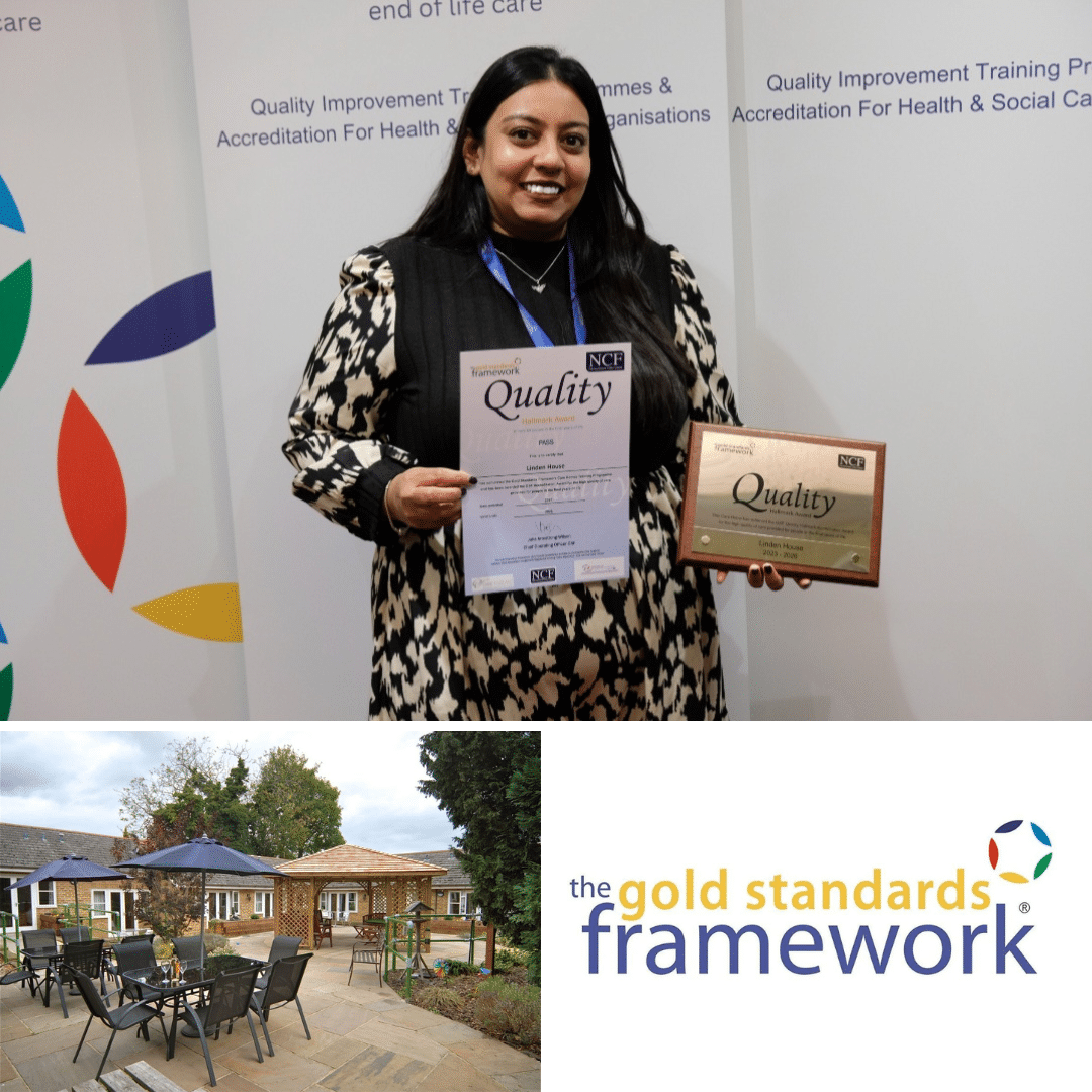 Linden House Manager receiving award